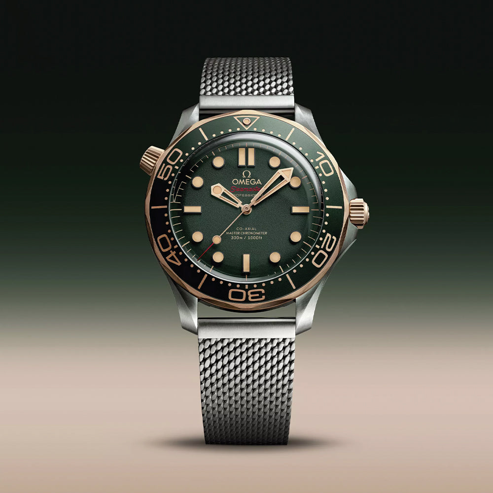 OMEGA Seamaster Diver 300M Titanium and Bronze Gold 42mm - Green on Bracelet